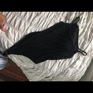 Black Cami Spaghetti Strap Bodysuit